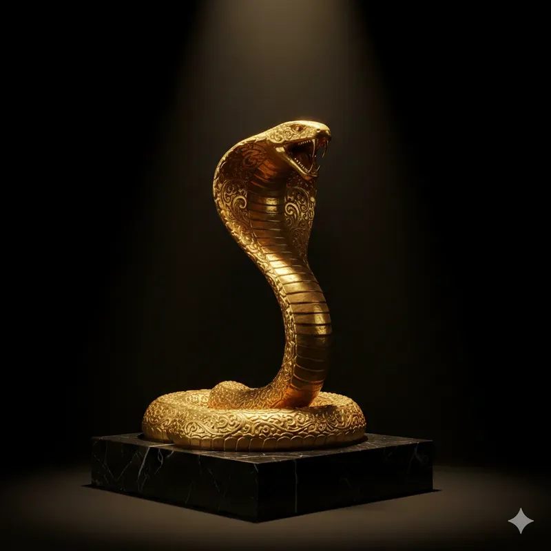 Ancient Golden Predator Statues