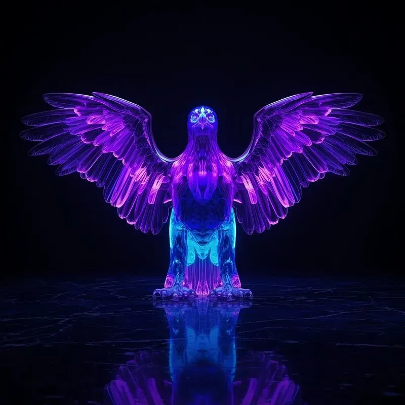 Neon Fluid Glowing Glass 3D Animals