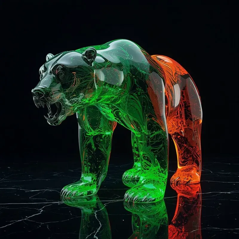 Neon Fluid Glowing Glass 3D Animals