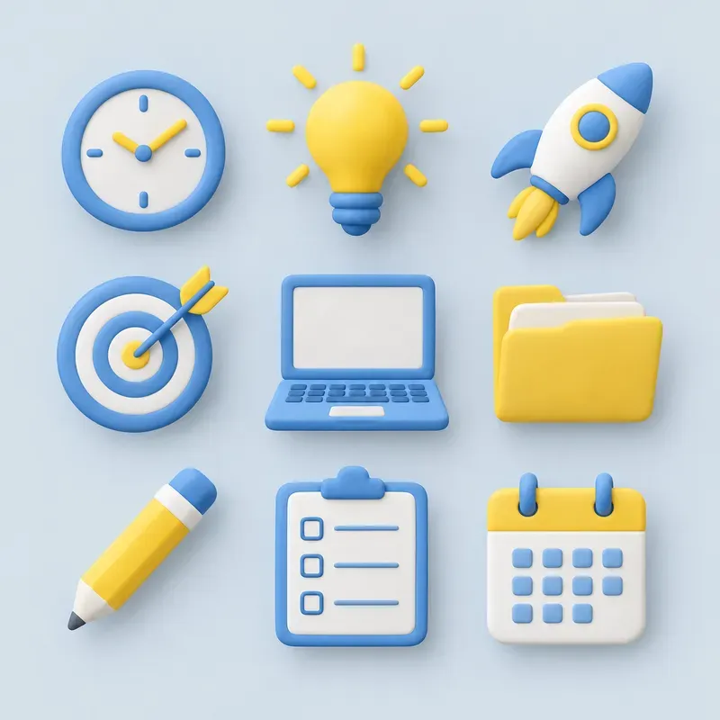 Soft Clay 3D Icon Set Generator