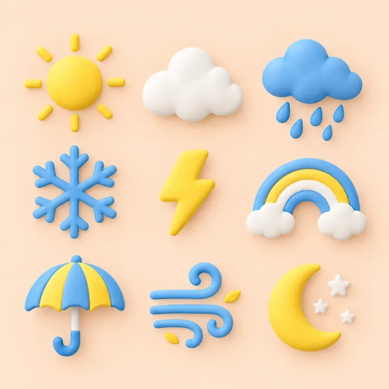 Soft Clay 3D Icon Set Generator