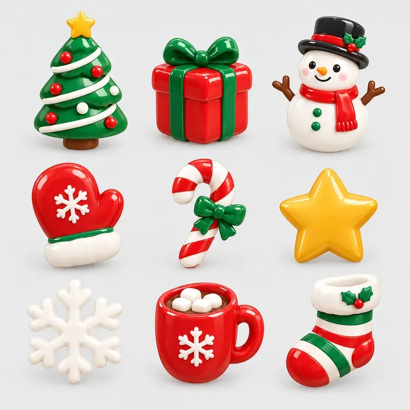 Soft Clay 3D Icon Set Generator