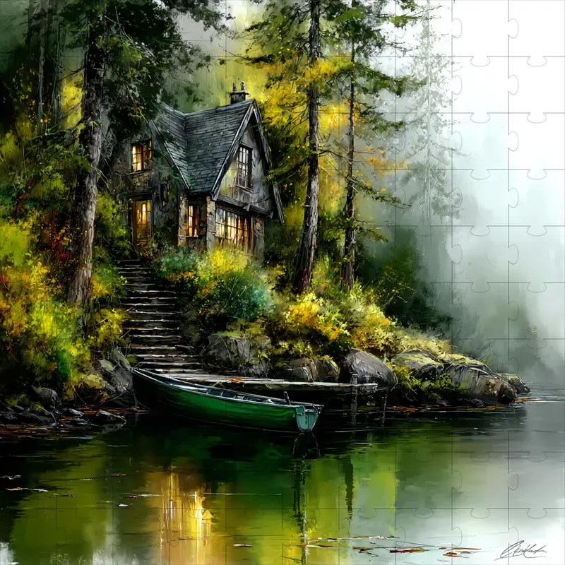 Oil Paintings Misty Nostalgic Nature