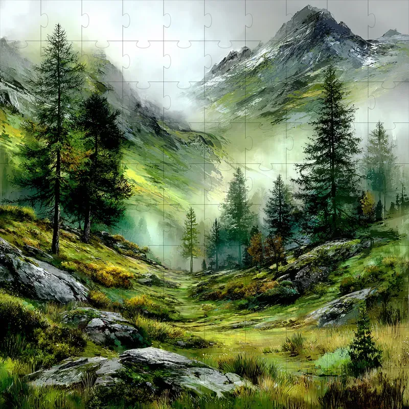 Oil Paintings Misty Nostalgic Nature