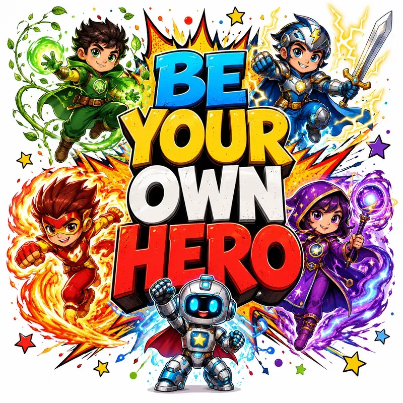 Custom Comic Hero Typography Posters