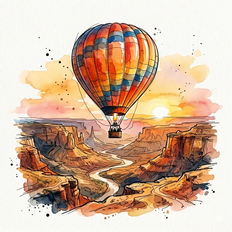 Watercolor Ink Sketch Scenes