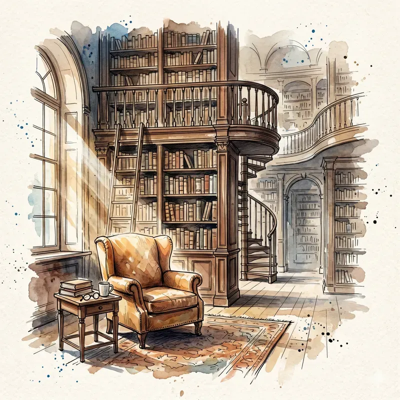 Watercolor Ink Sketch Scenes