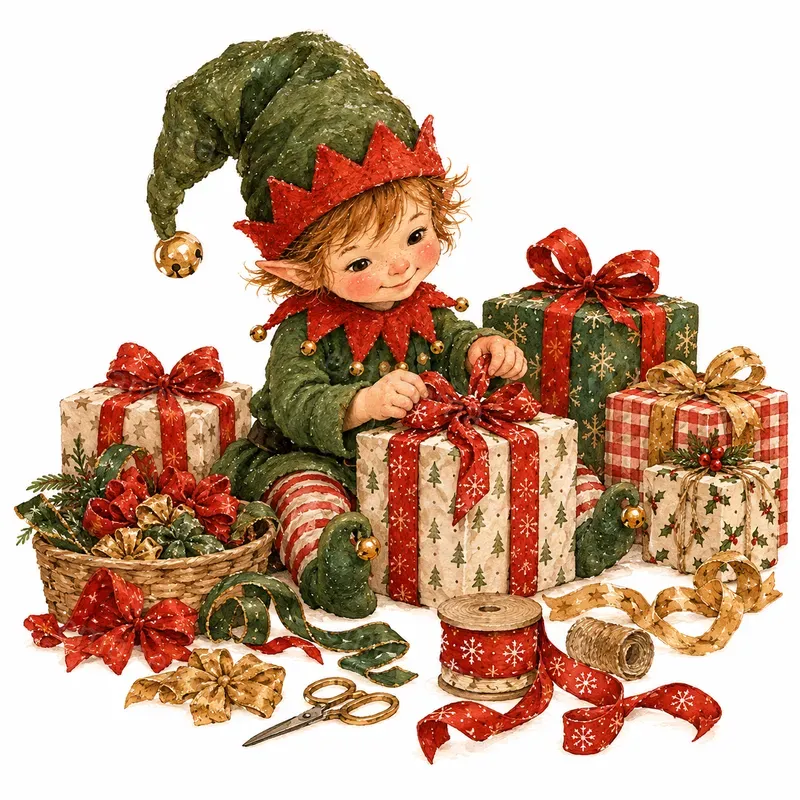 Charming Childrens Christmas Watercolors
