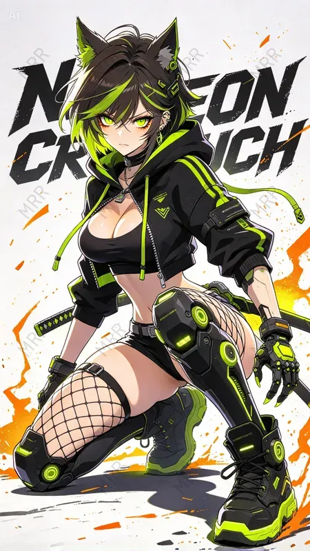 Cyberpunk Anime Samurai Girls