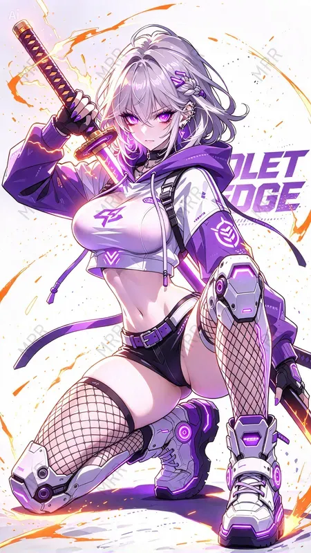 Cyberpunk Anime Samurai Girls
