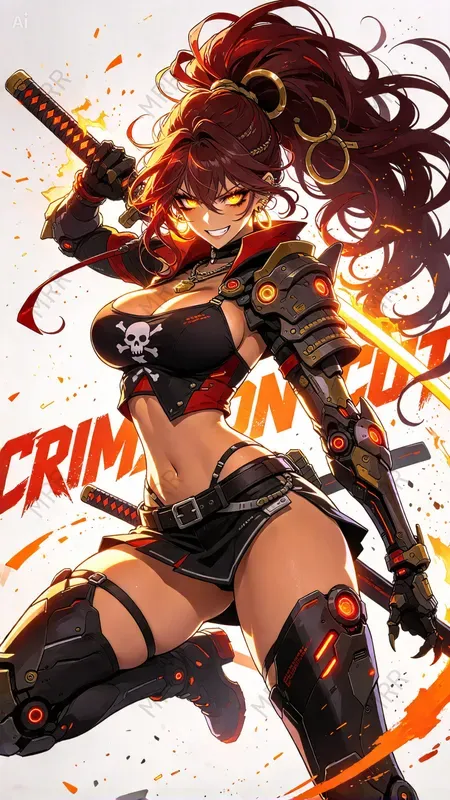 Cyberpunk Anime Samurai Girls
