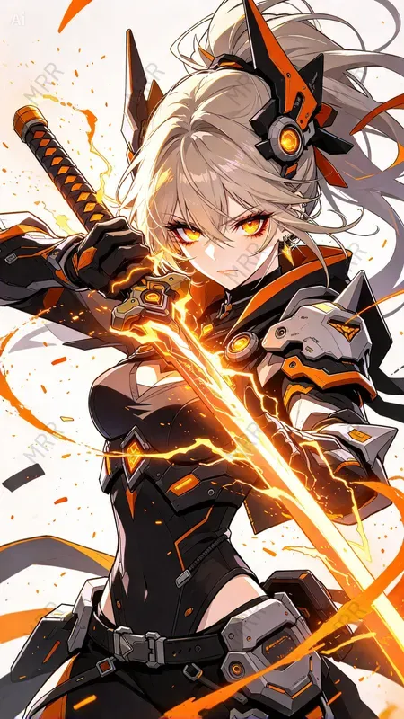 Cyberpunk Anime Samurai Girls
