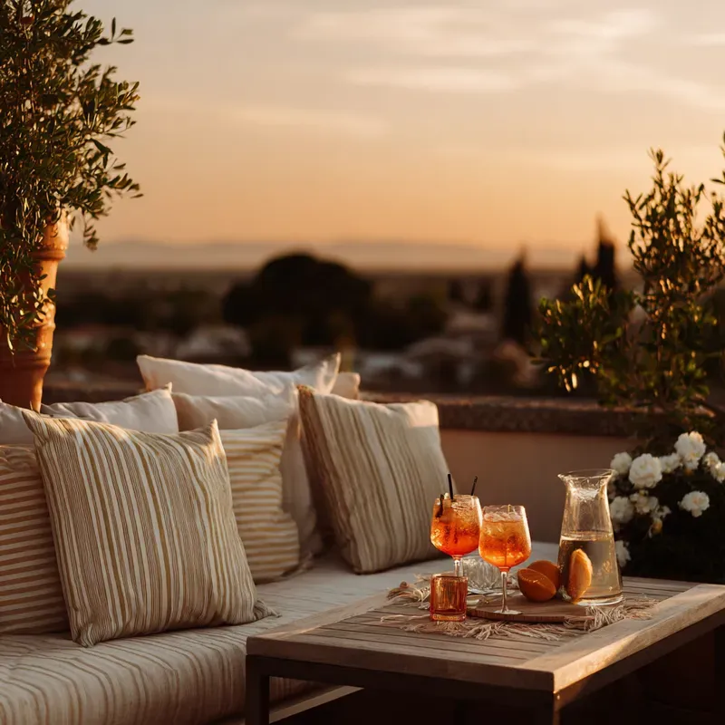 Aperol Spritz Chic Terrace Summer Vibes
