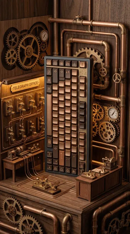 Steampunk Diorama Mechanical Wood Ads