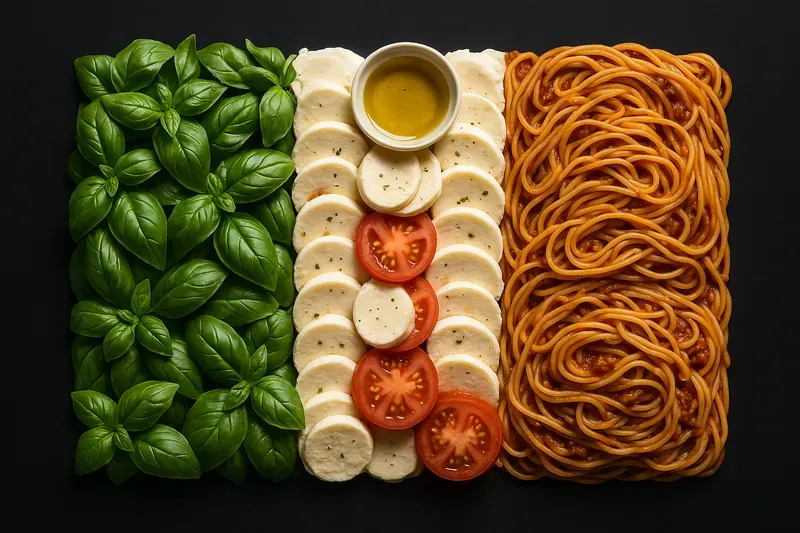 Flags Made From Traditional Dishes