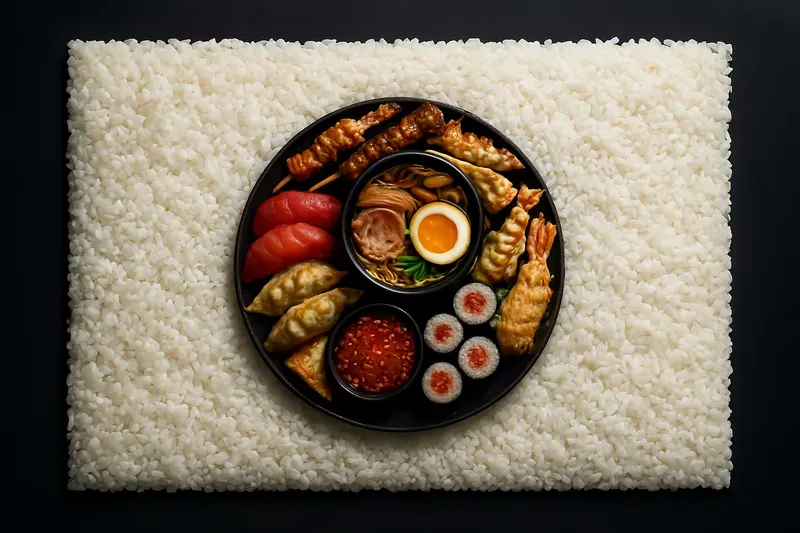 Flags Made From Traditional Dishes