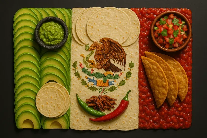 Flags Made From Traditional Dishes