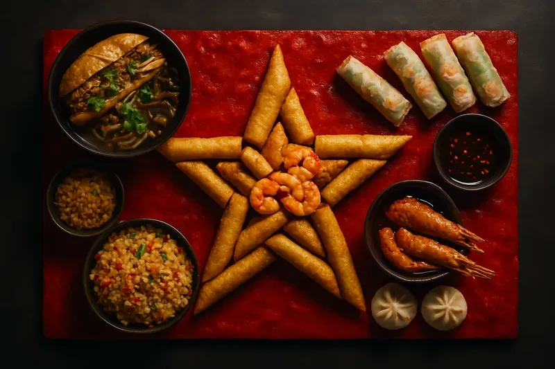 Flags Made From Traditional Dishes