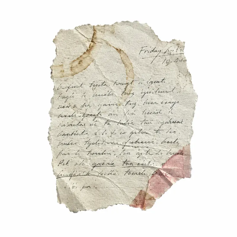 Junk Journal Modern Torn Letter Ephemera