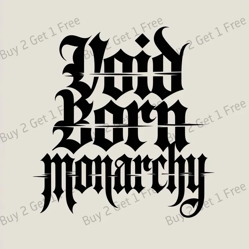 Brutalist Blackletter Typography Tees
