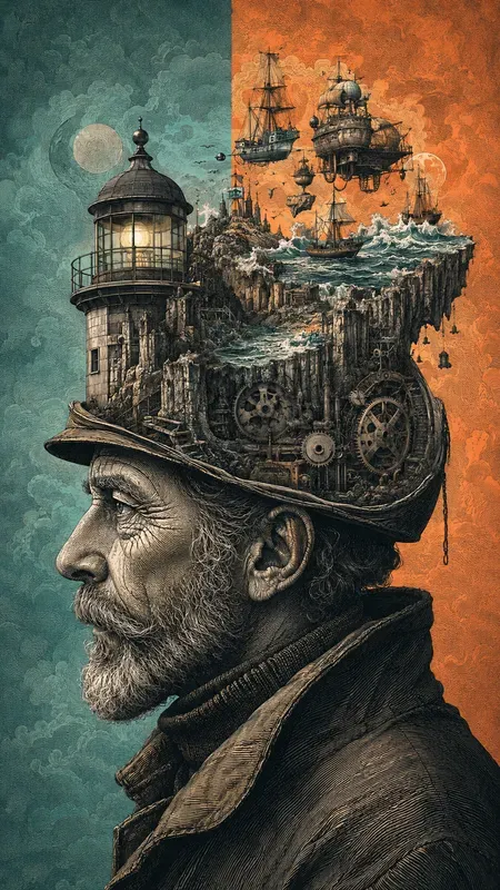 Surreal Engraved Minds In Contrast