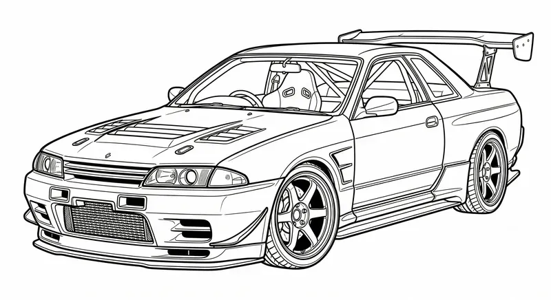 Professional Car Coloring Page Creators