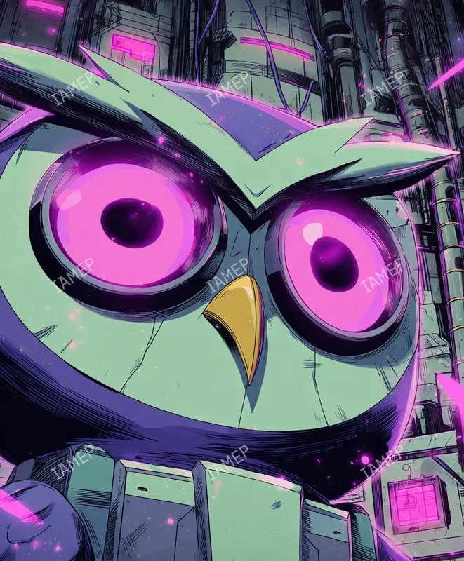 Neon Biomech Manga Portraits