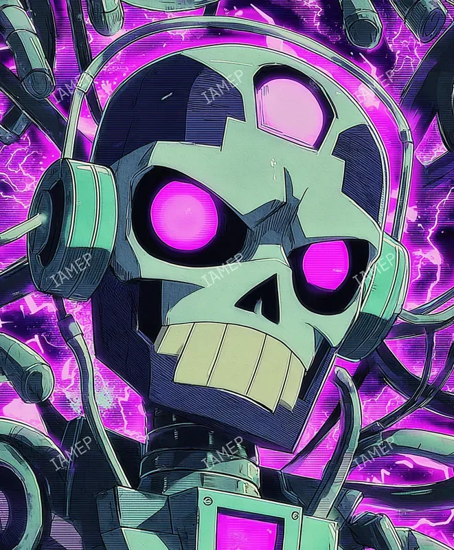 Neon Biomech Manga Portraits