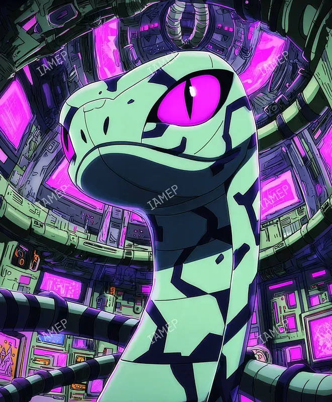 Neon Biomech Manga Portraits