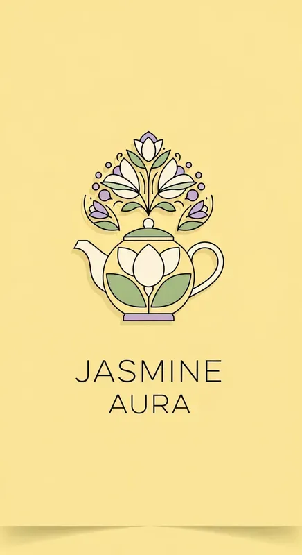 Customizable Floral Tea Logos