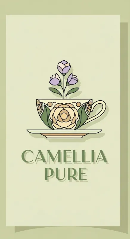 Customizable Floral Tea Logos