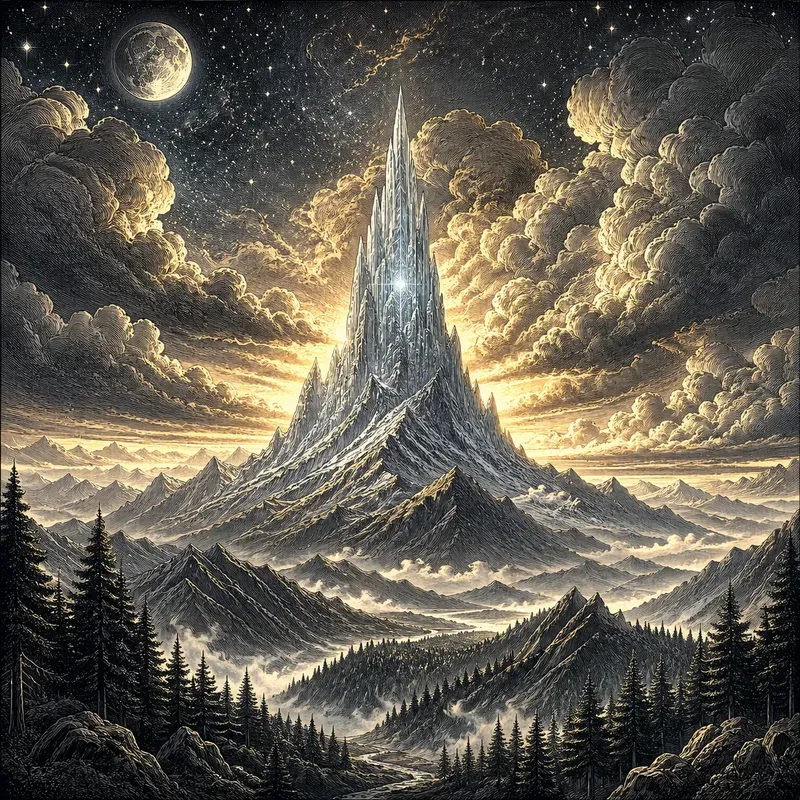 Dreamlike Celestial Mountain Landscapes