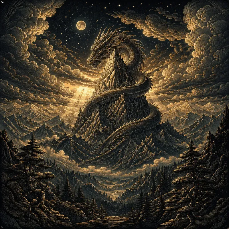 Dreamlike Celestial Mountain Landscapes