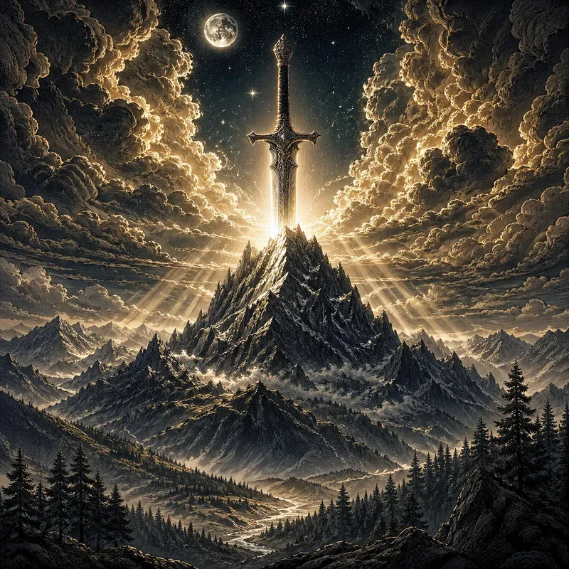 Dreamlike Celestial Mountain Landscapes