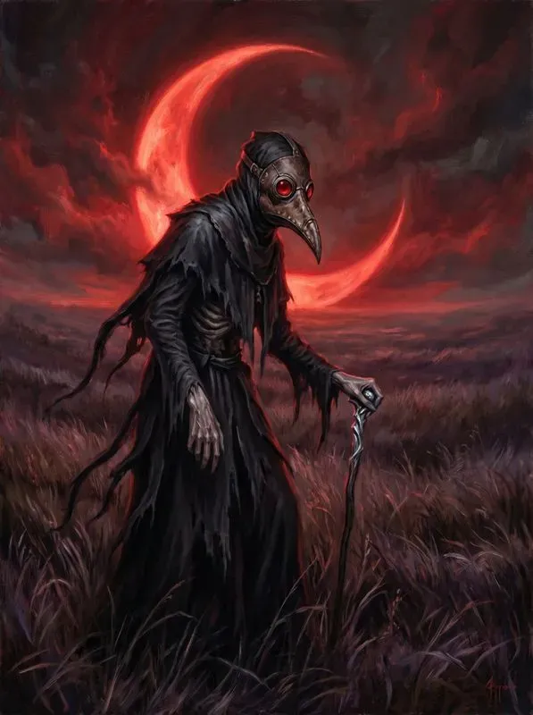 Dark Fantasy Scarlet Oil Paintings
