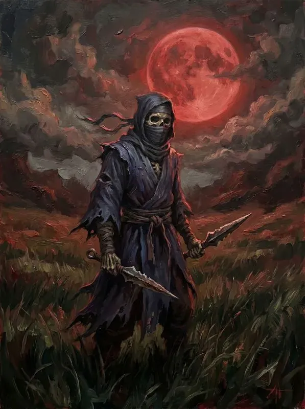 Dark Fantasy Scarlet Oil Paintings