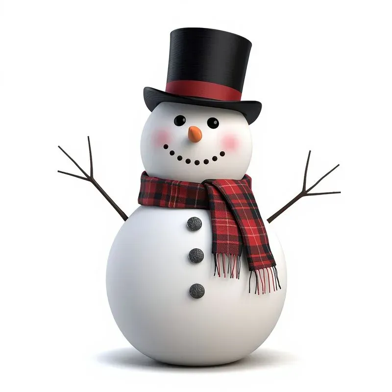 Vintage 3D Christmas Mascots