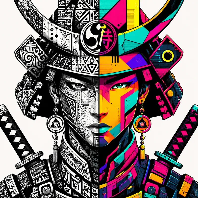 Tribal Pop Split Portraits