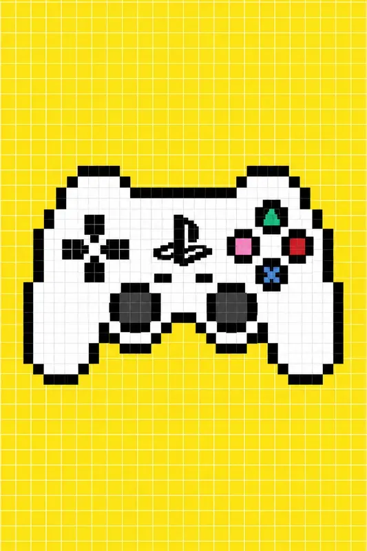 Pixel Grid Icon Posters
