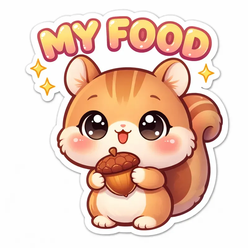 Cute Kawaii Chibi Animal Stickers Texts