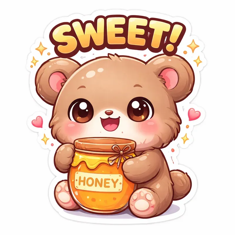 Cute Kawaii Chibi Animal Stickers Texts