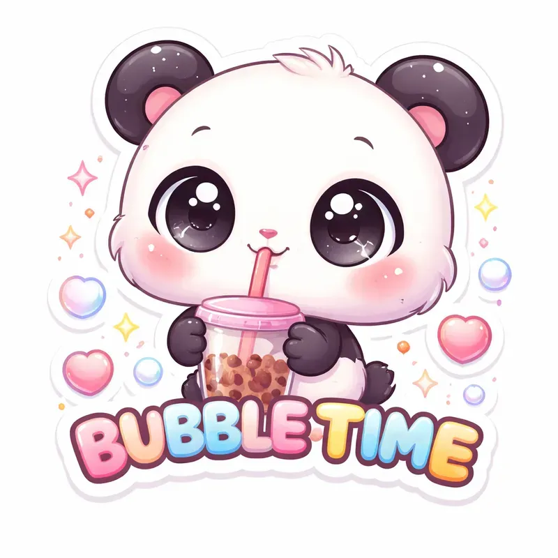 Cute Kawaii Chibi Animal Stickers Texts