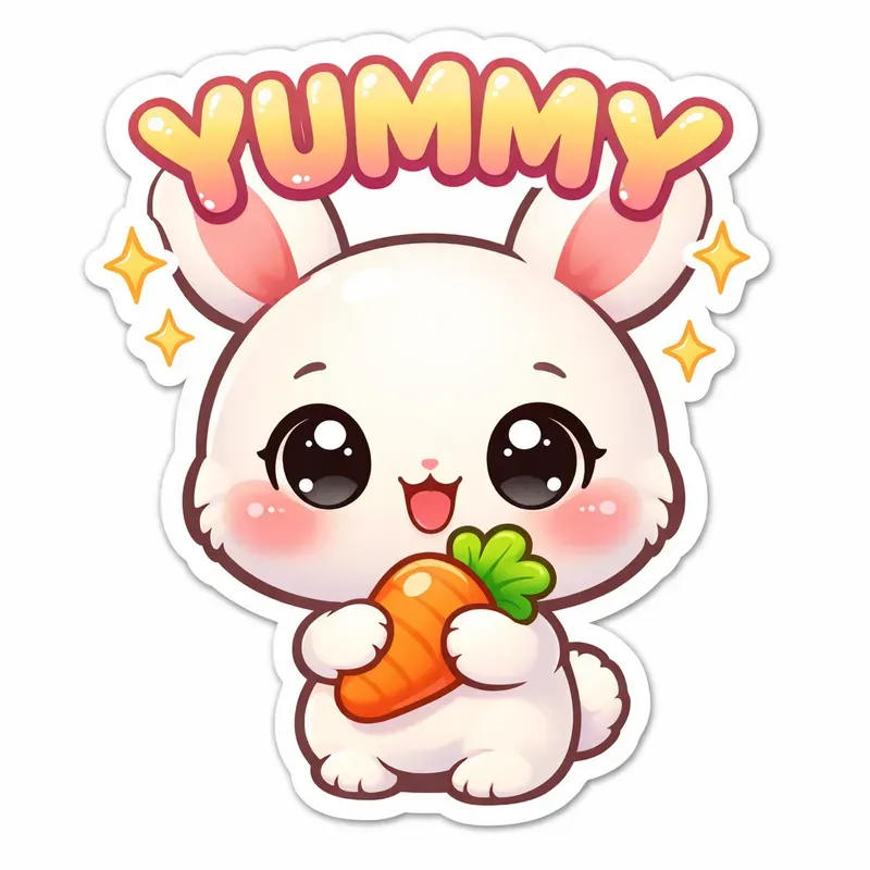 Cute Kawaii Chibi Animal Stickers Texts
