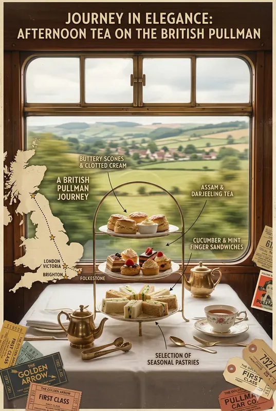 Vintage Train Travel Food Infographics