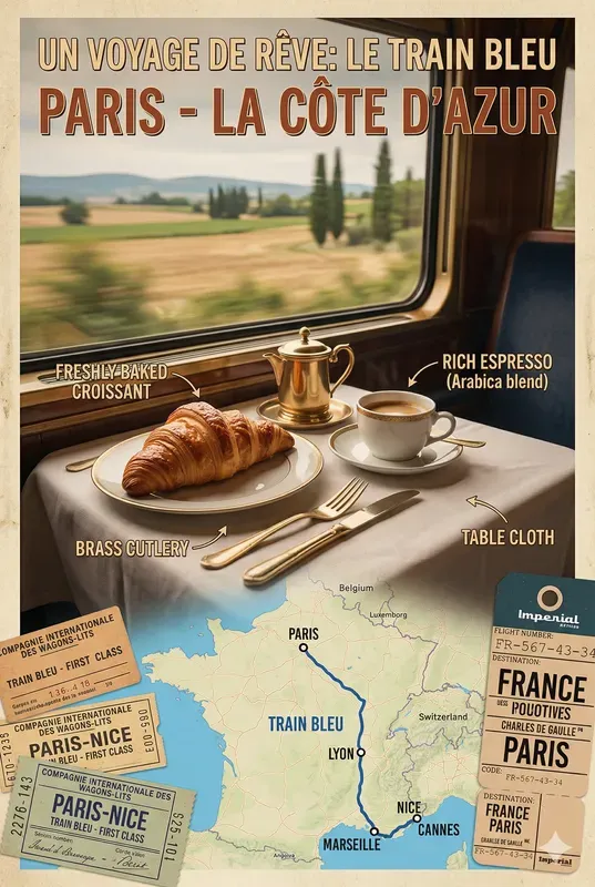 Vintage Train Travel Food Infographics