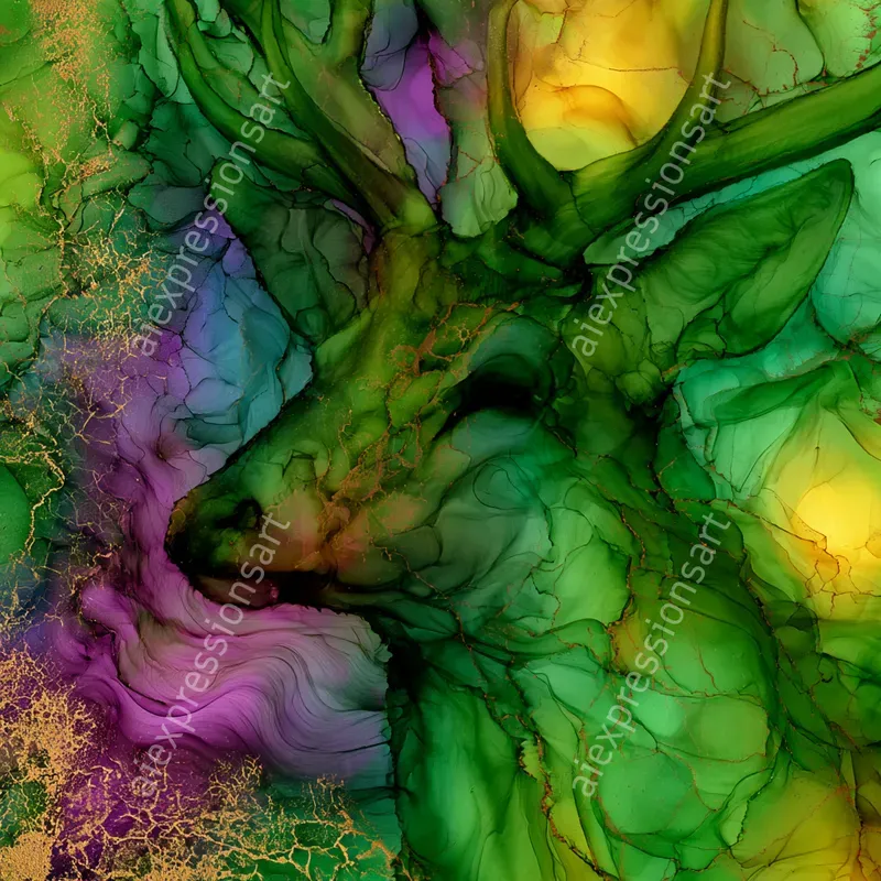 Elegant Fluid Alcohol Ink Art