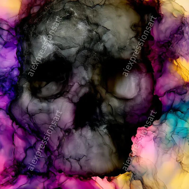 Elegant Fluid Alcohol Ink Art