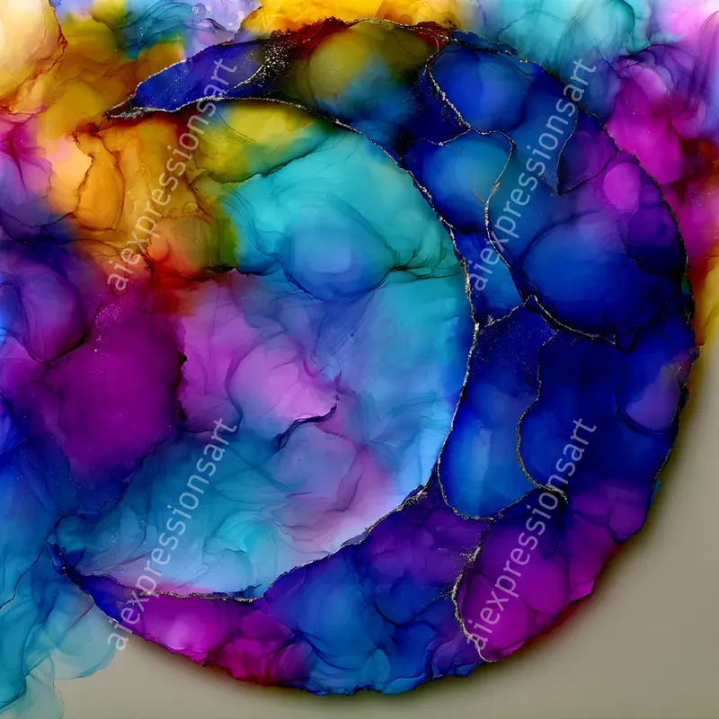 Elegant Fluid Alcohol Ink Art