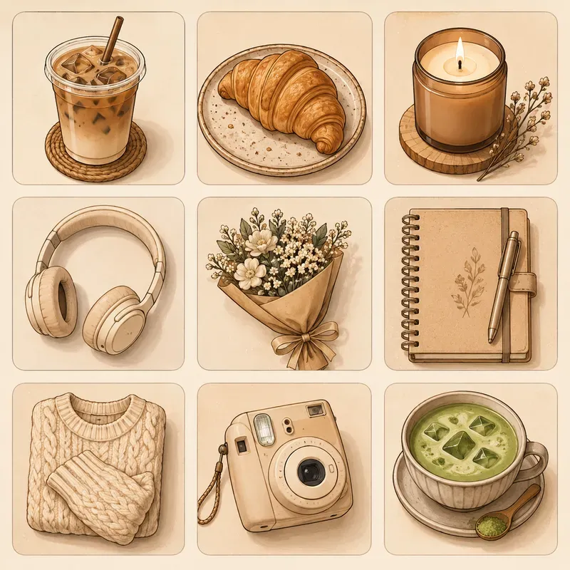 3x3 Aesthetic Object Grids