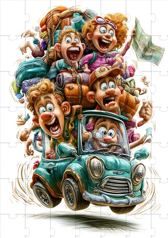 Chaotic Family Vacation Scenes
